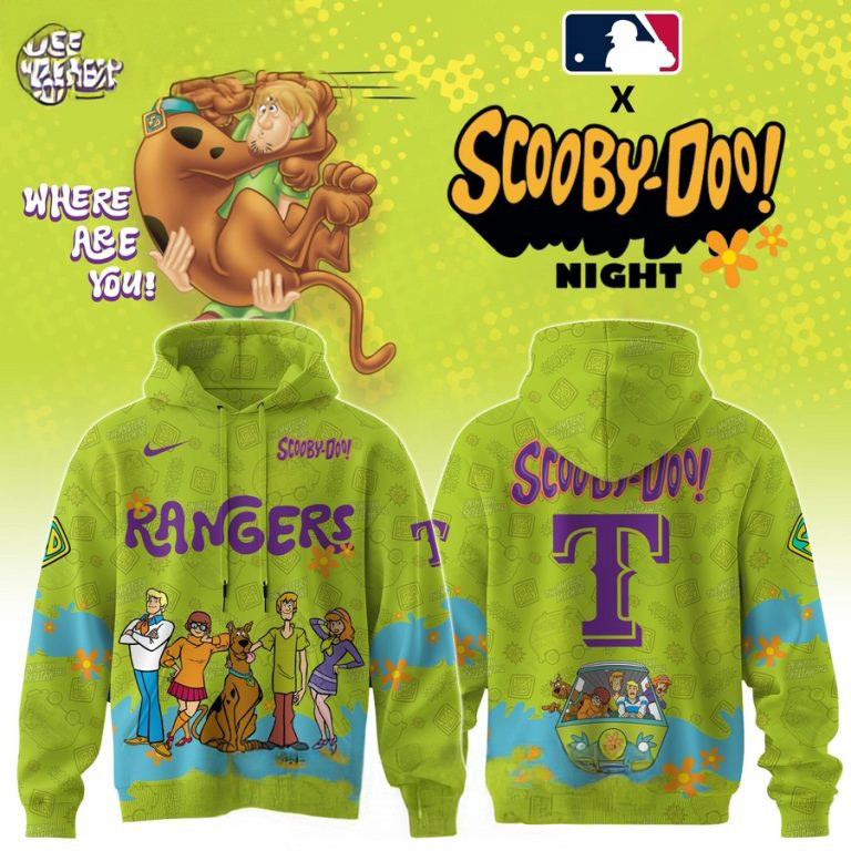 Texas Rangers Scooby Doo Night 3D Hoodie Gifts For Baseball Fans