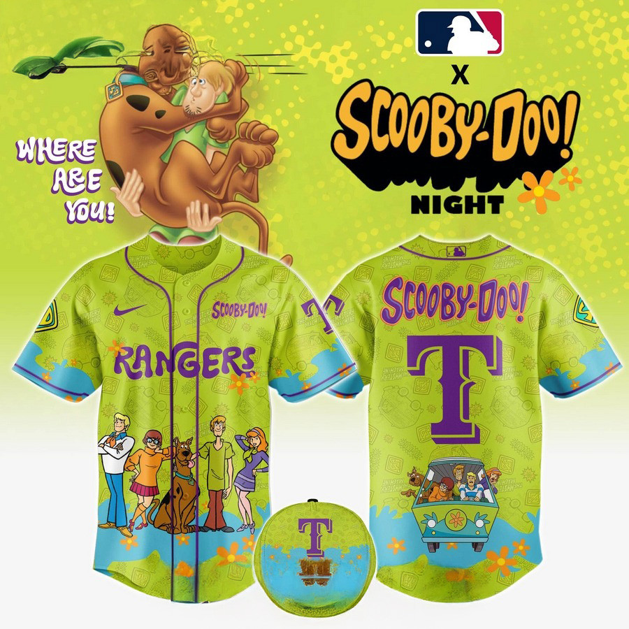 Texas Rangers Scooby Doo Night 3D Jersey Gifts For Baseball Fans