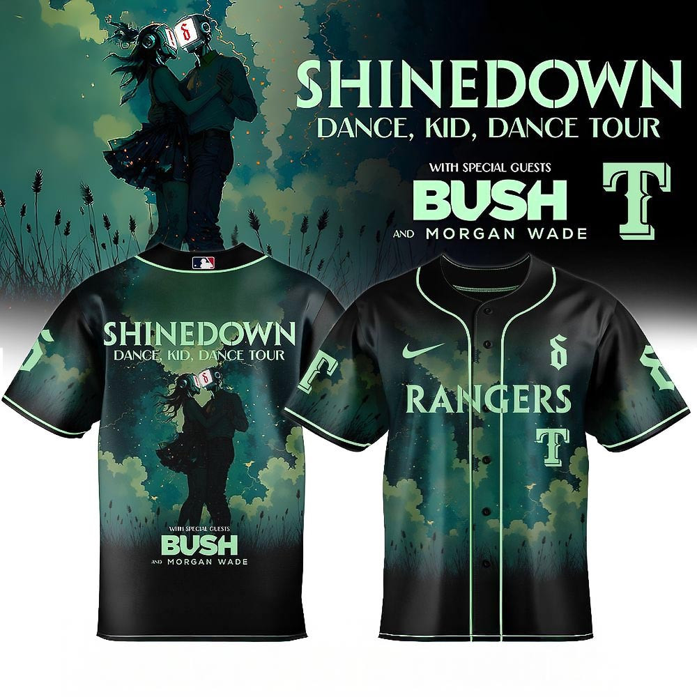 Texas Rangers Shinedown Dance Kid Dance Tour 2025 Baseball Jersey Best Gift For Baseball Fans