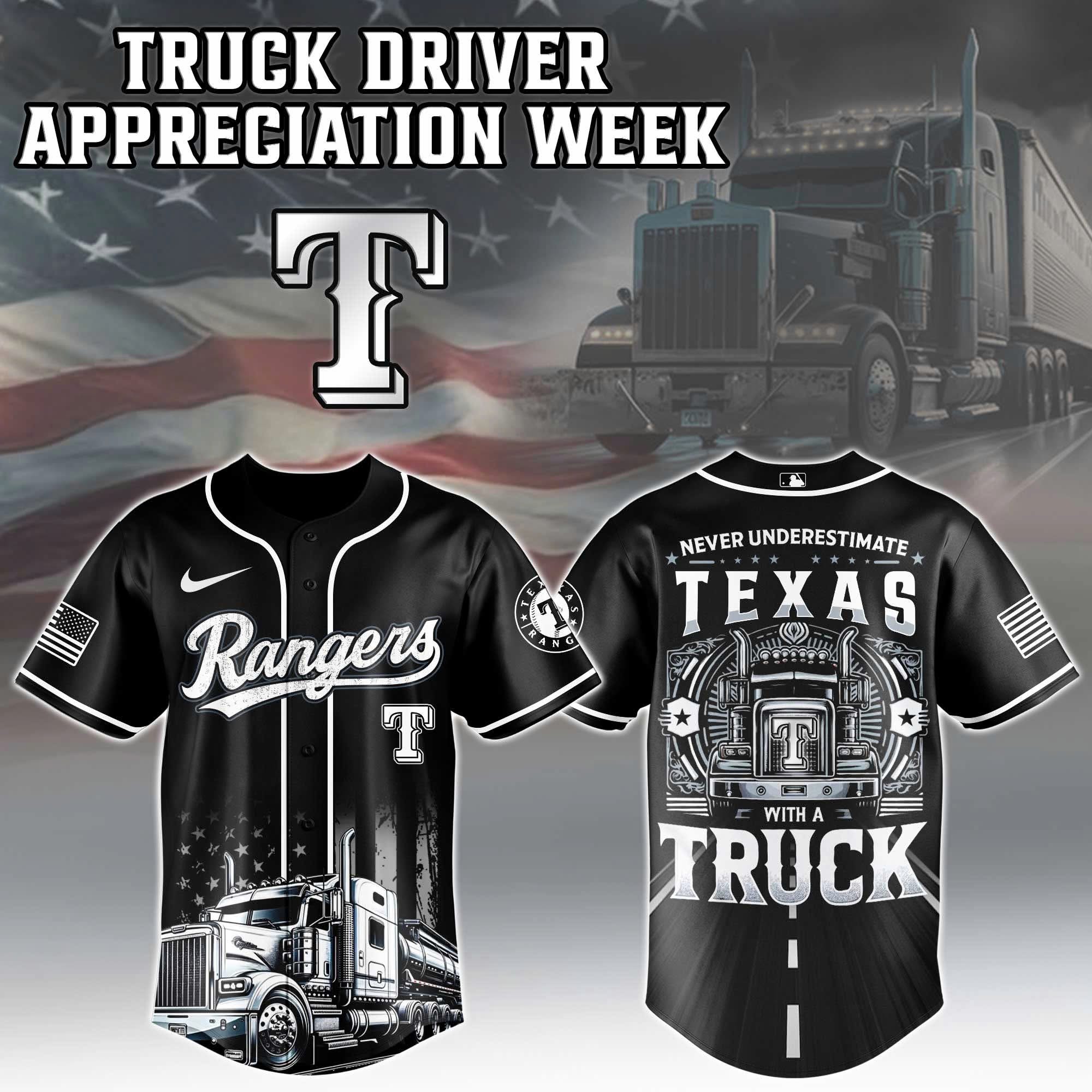 Texas Rangers Truck Driver Appreciation Week Jersey Gift Ideas For Baseball Players