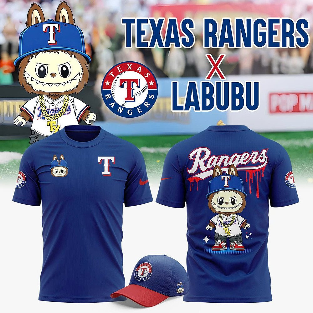 Texas Rangers x Labubu Baseball New 2025 Special T-Shirt