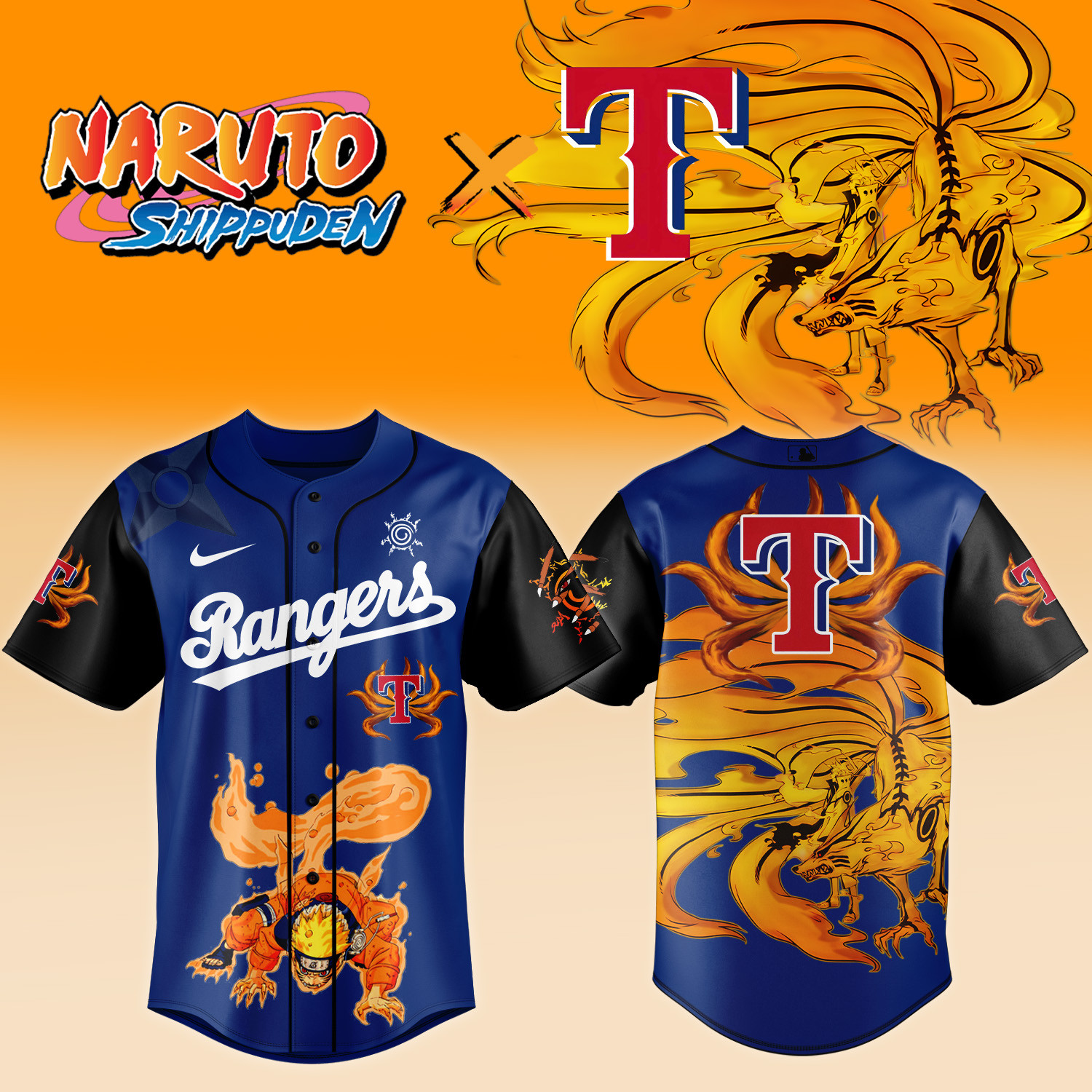 Texas Rangers x Naruto Shippuden Baseball Jersey MLB 2026 Playoffs Merch Great Gift For Basketball Lovers