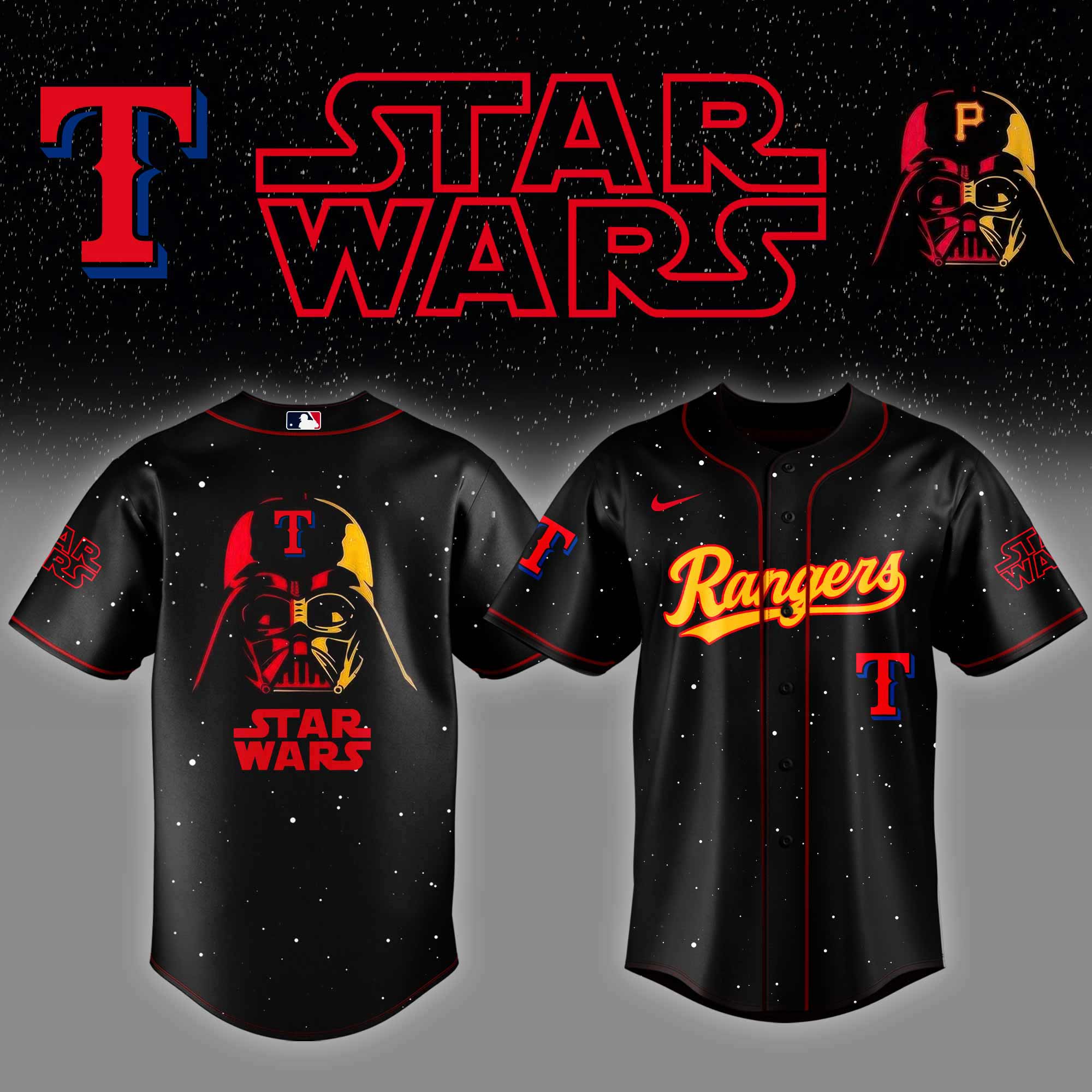 Texas Rangers x Stars Wars Night Baseball Jersey Baseball Father's Day Gifts
