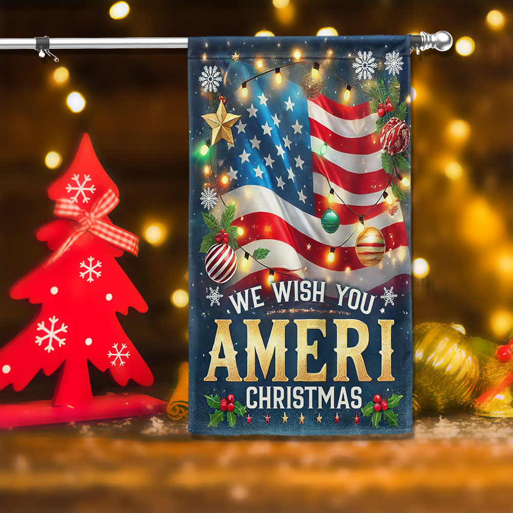 Texas Red Truck Merry Christmas Y All Flag