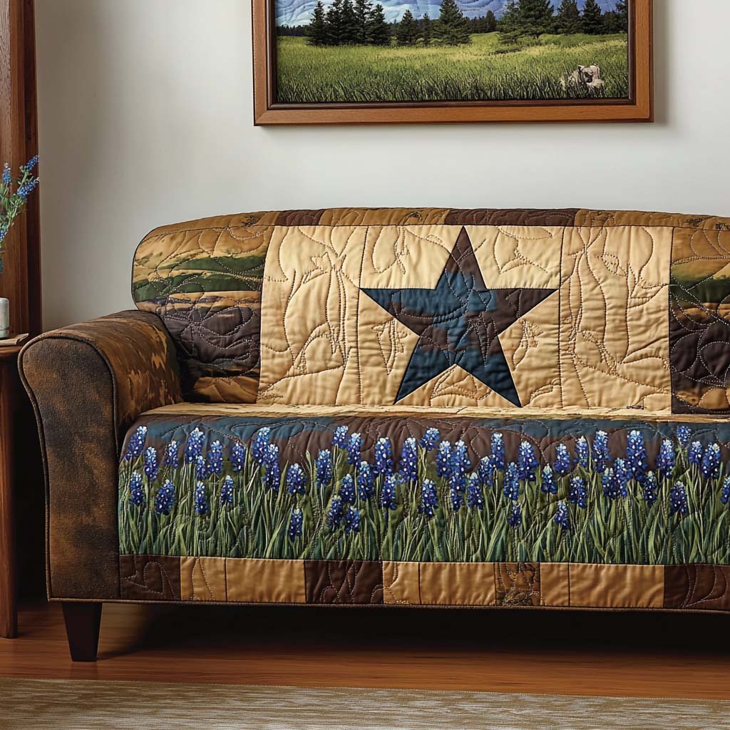 Texas Soul Quilted Sofa Cover Holiday Living Room Decor Texas Gift Ideas