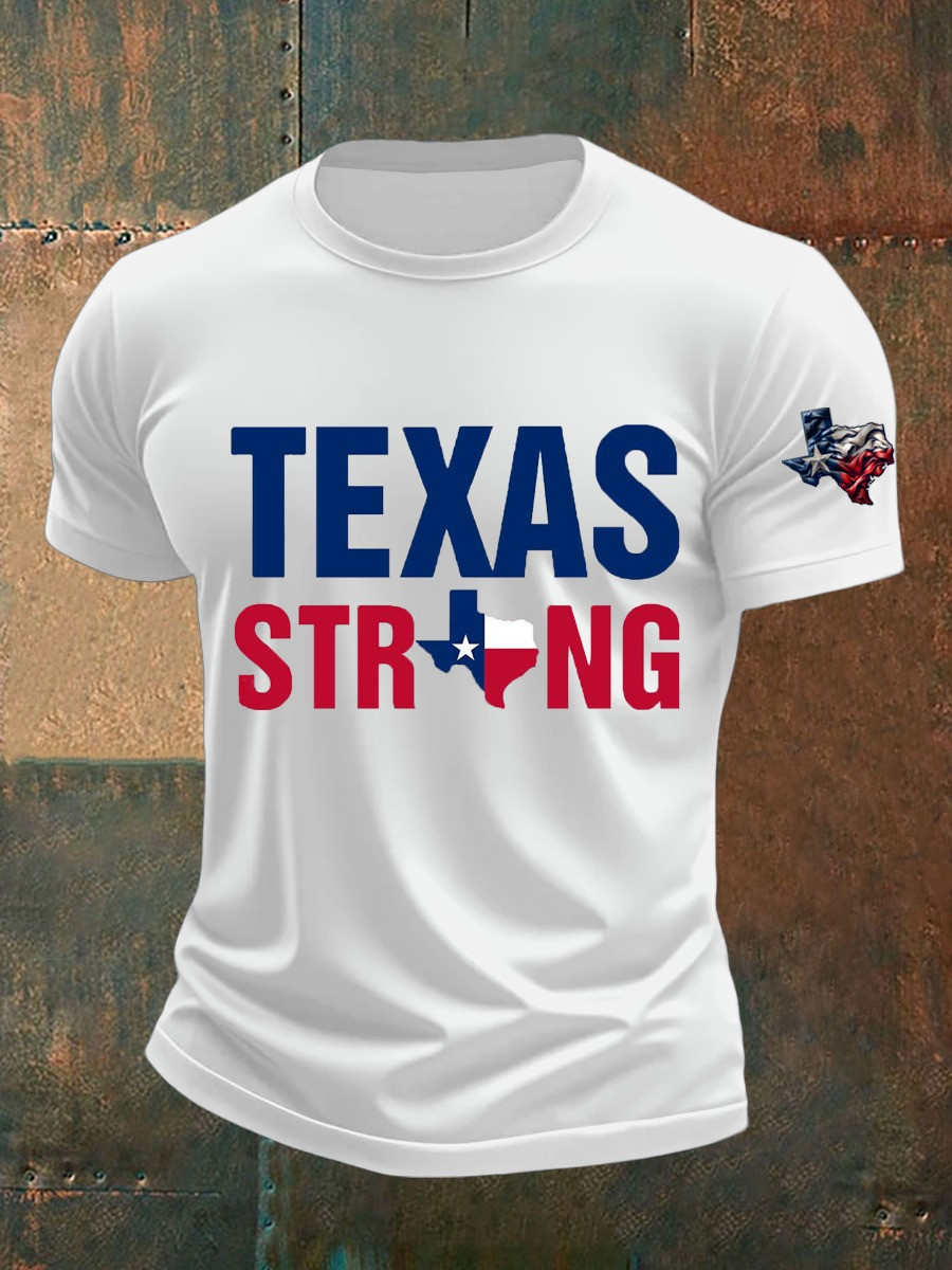 Texas Strong Country Music Shirt Support Texas White T-Shirt Dad Gifts