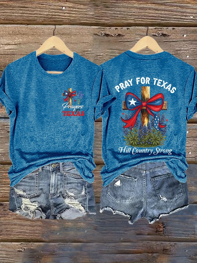 Texas Strong Shirt Pray For Texas Hill Country Strong T-Shirt Gifts For Women