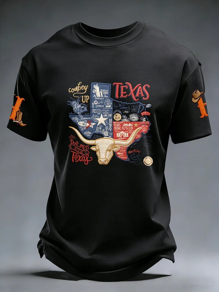 Texas T Shirt Western Rodeo Map Gift For Houston Cowboy Country Fans