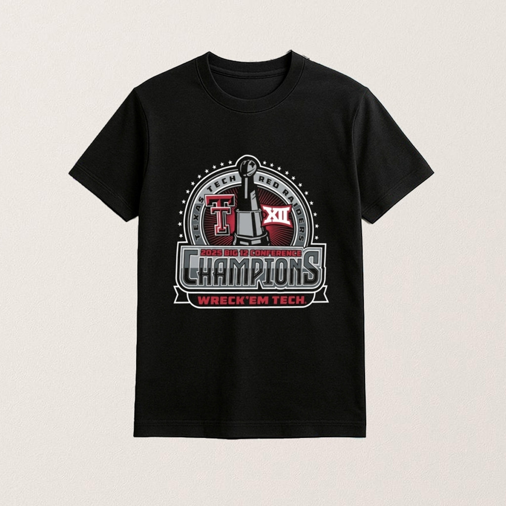 Texas Tech Football Merch Big 12 Championship Wreck Em Tech Shirt Gifts For Football Fans