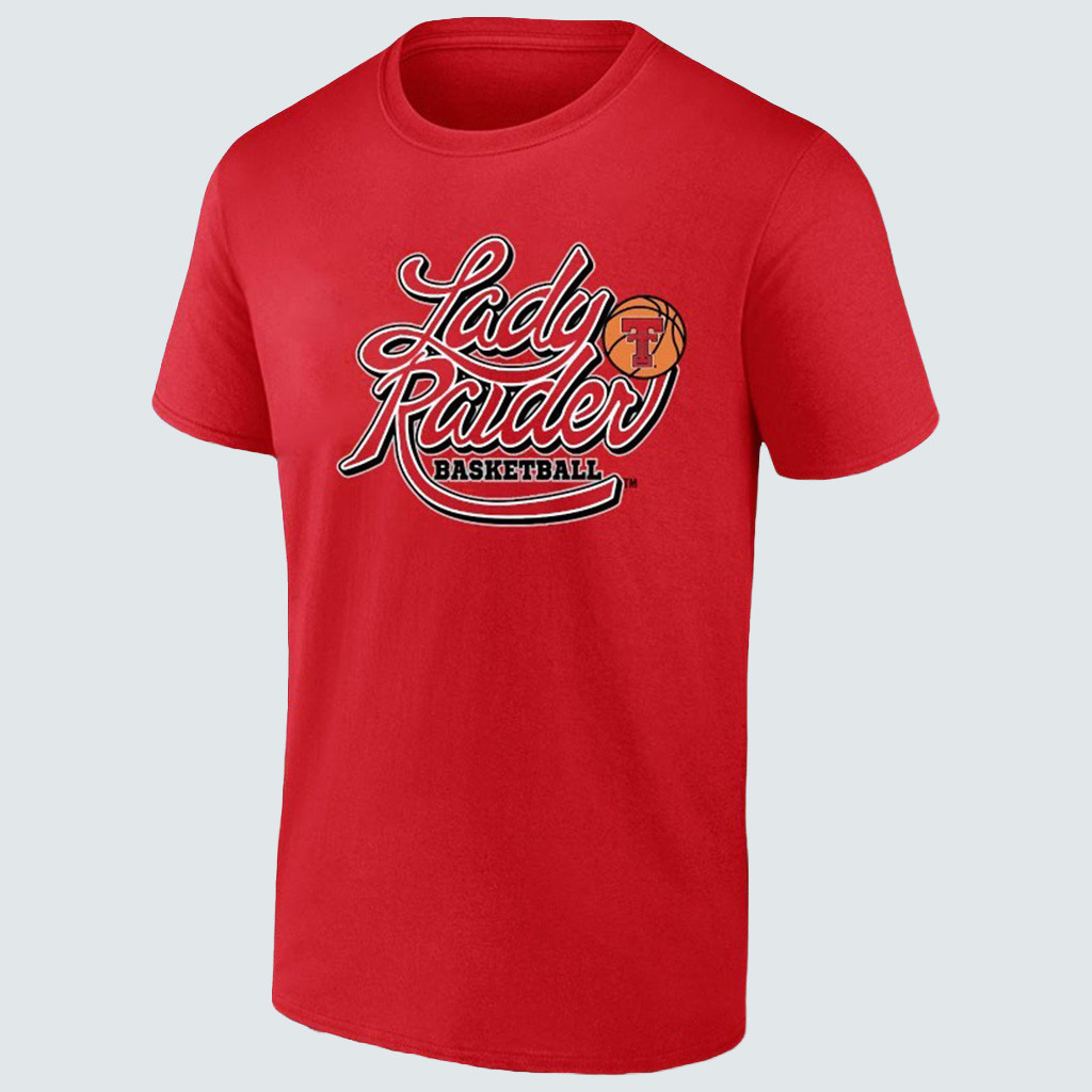 Texas Tech Lady Raiders Basketball Shadowed T-Shirt Gifts For Basketball Fan