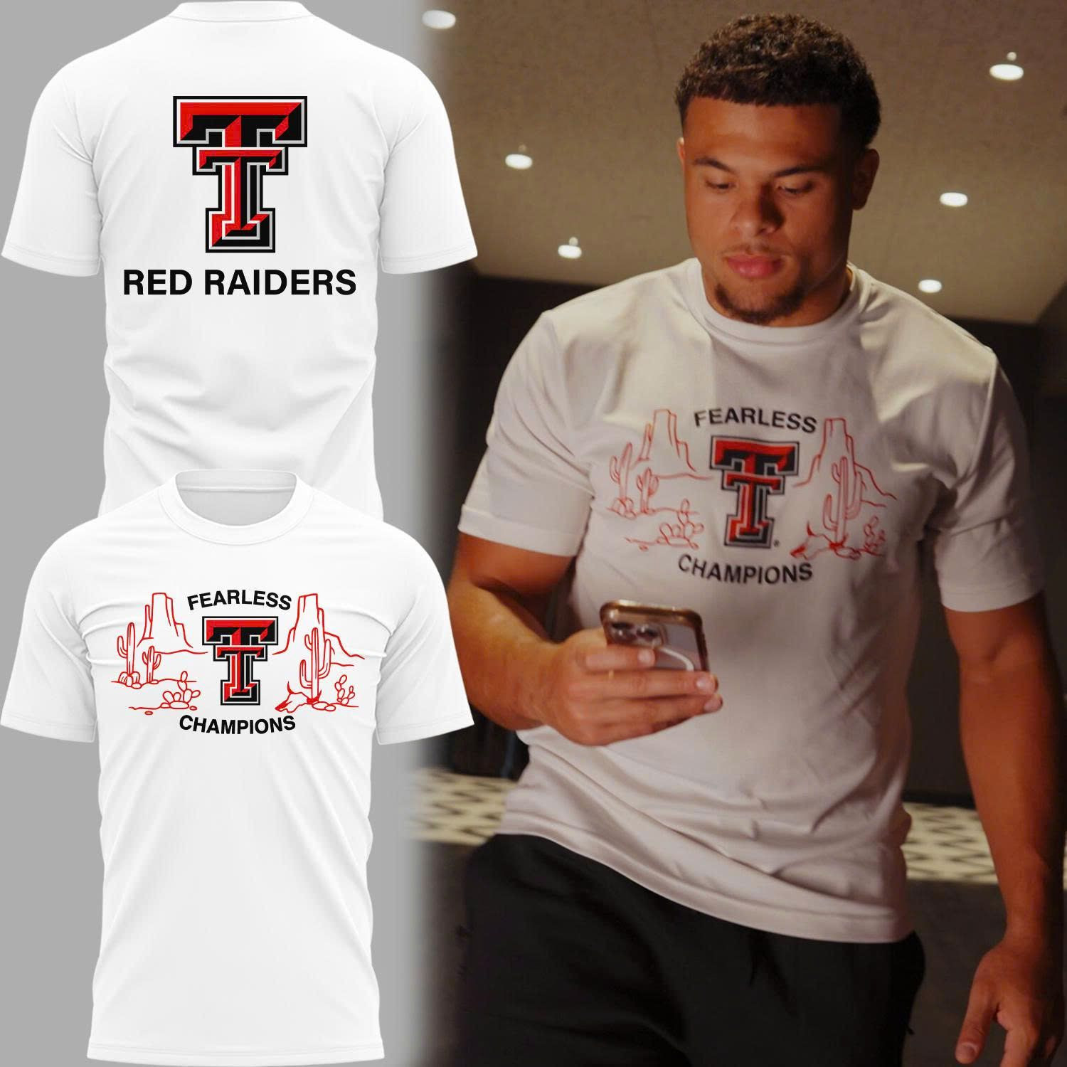 Texas Tech Red Raiders New Fearless Champions T-Shirt Texas Tech Red Raiders Merch Fans Gear