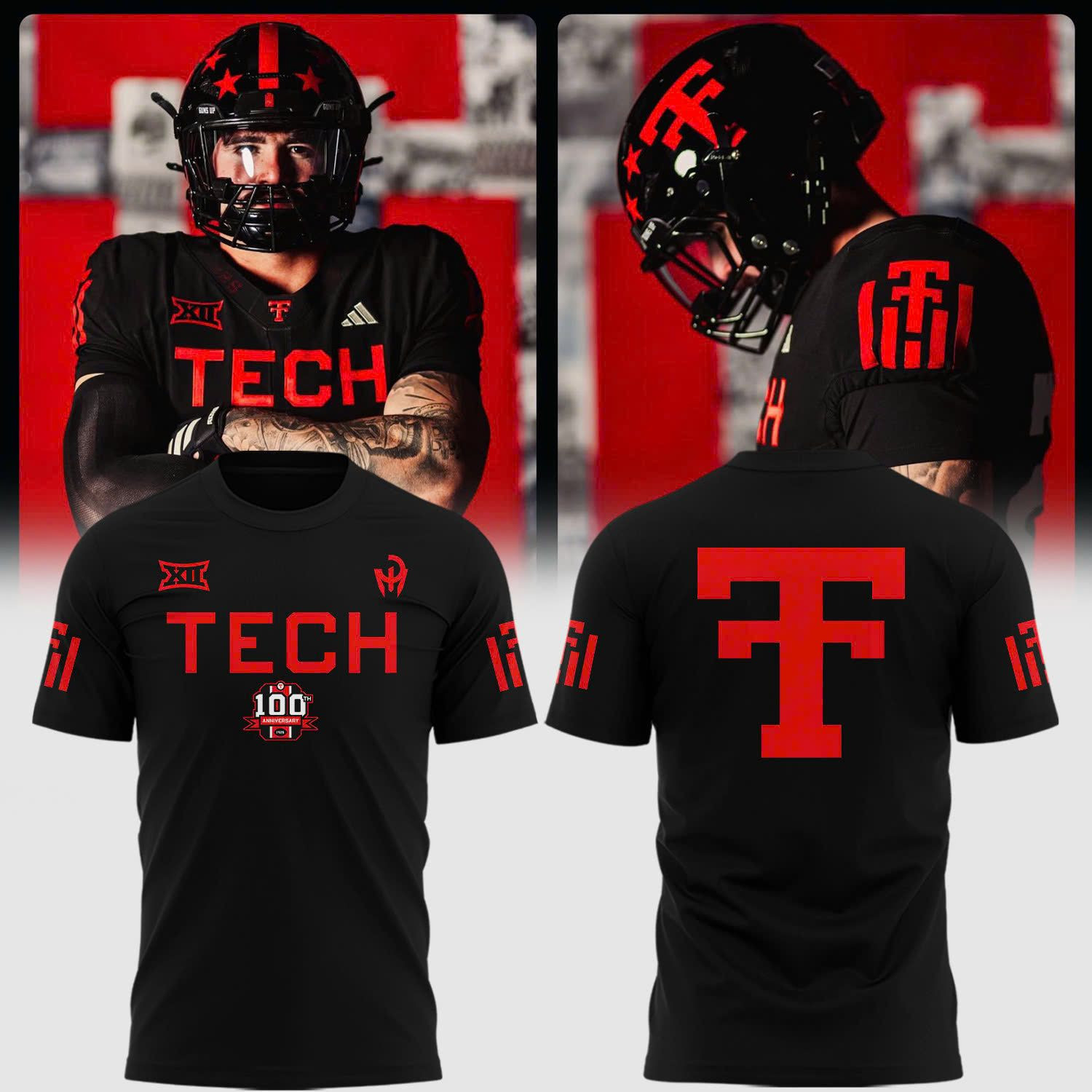 Texas Tech Red Raiders The 100th Anniversary T-Shirt Football Shirt Texas Tech Fans Gift