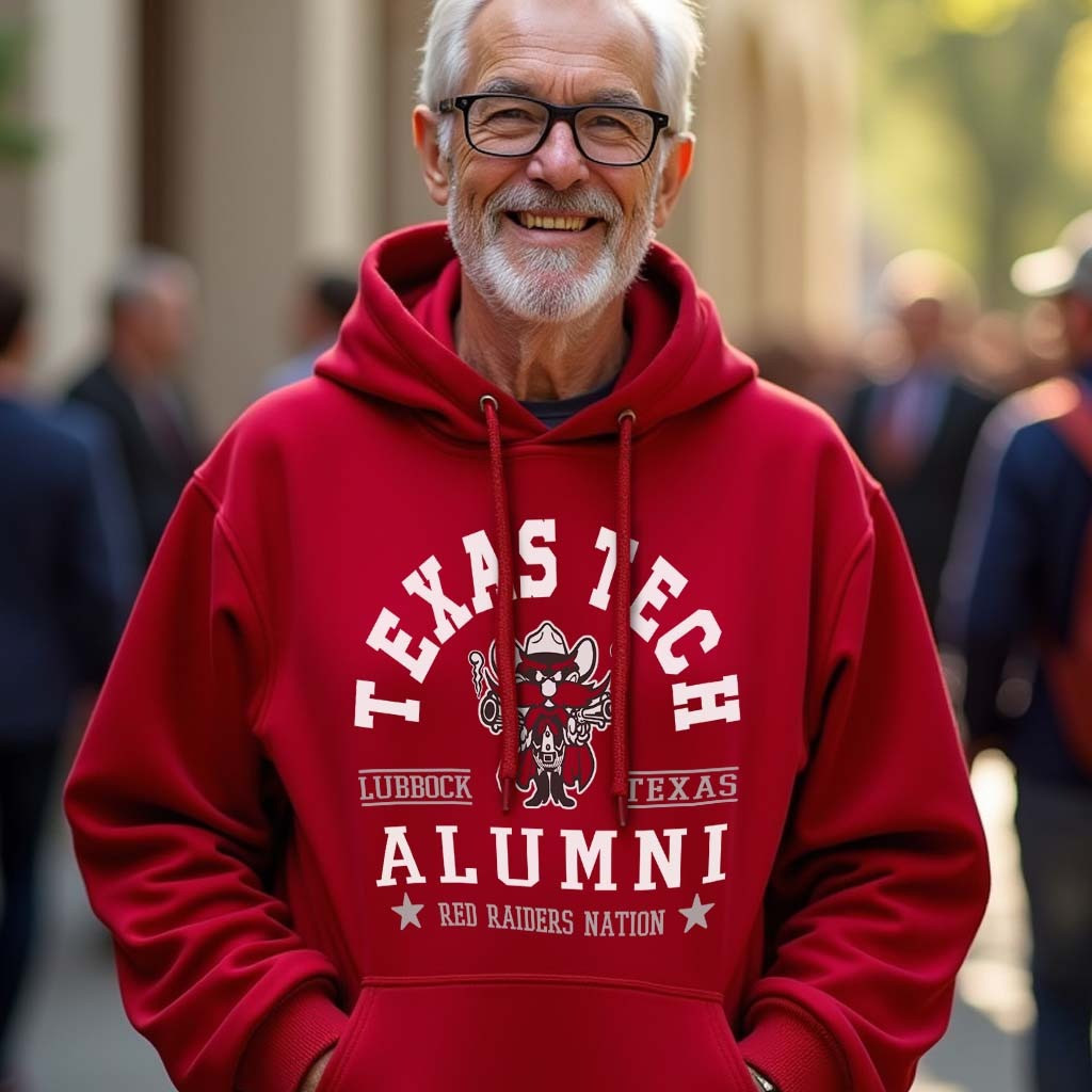 Texas Tech University Alumni Hoodie Red Raider Nation Fan Merch Apparel Gift Ideas