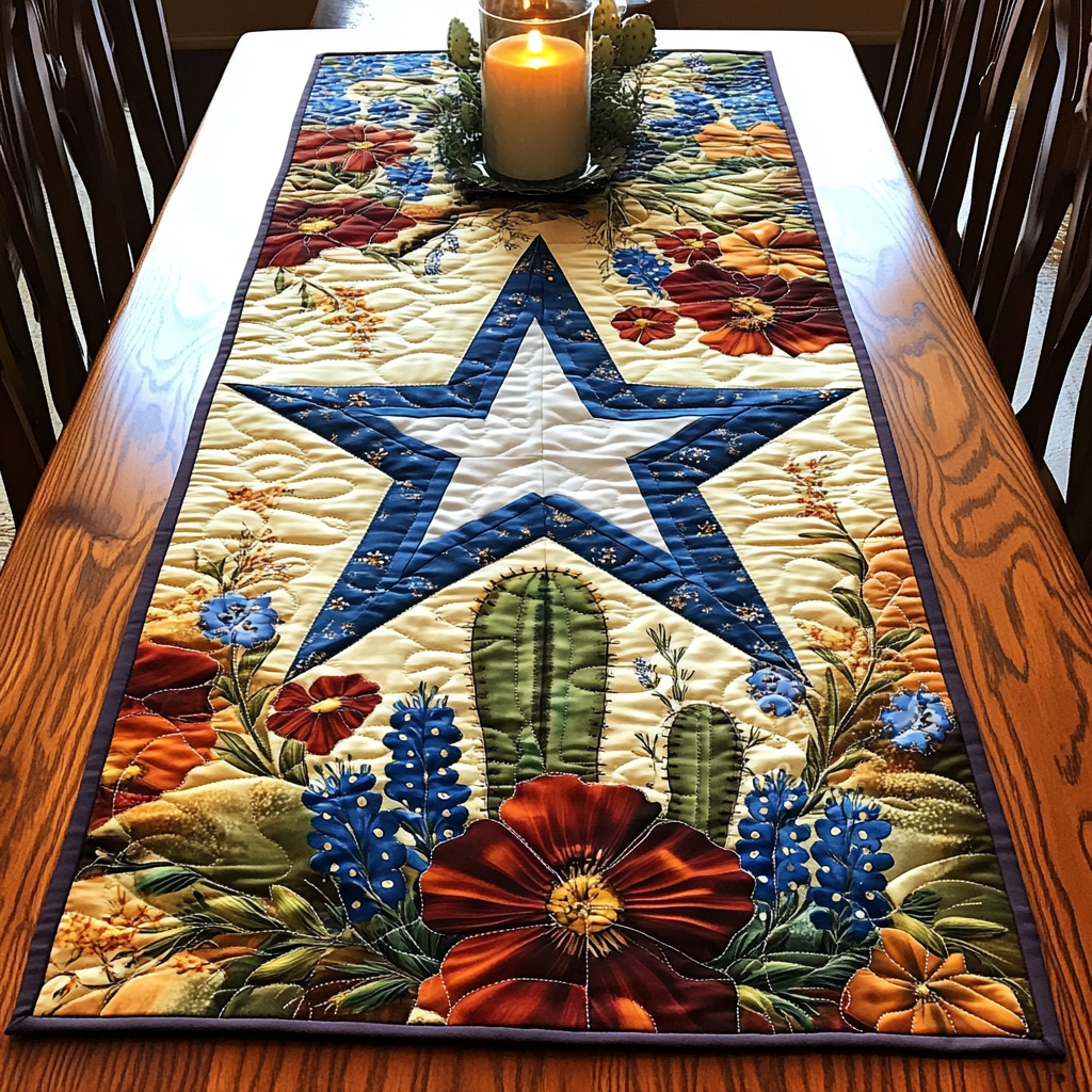 Texas Tradition Quilted Table Runner Dining Room Decor Ideas Best Gifts From Texas
