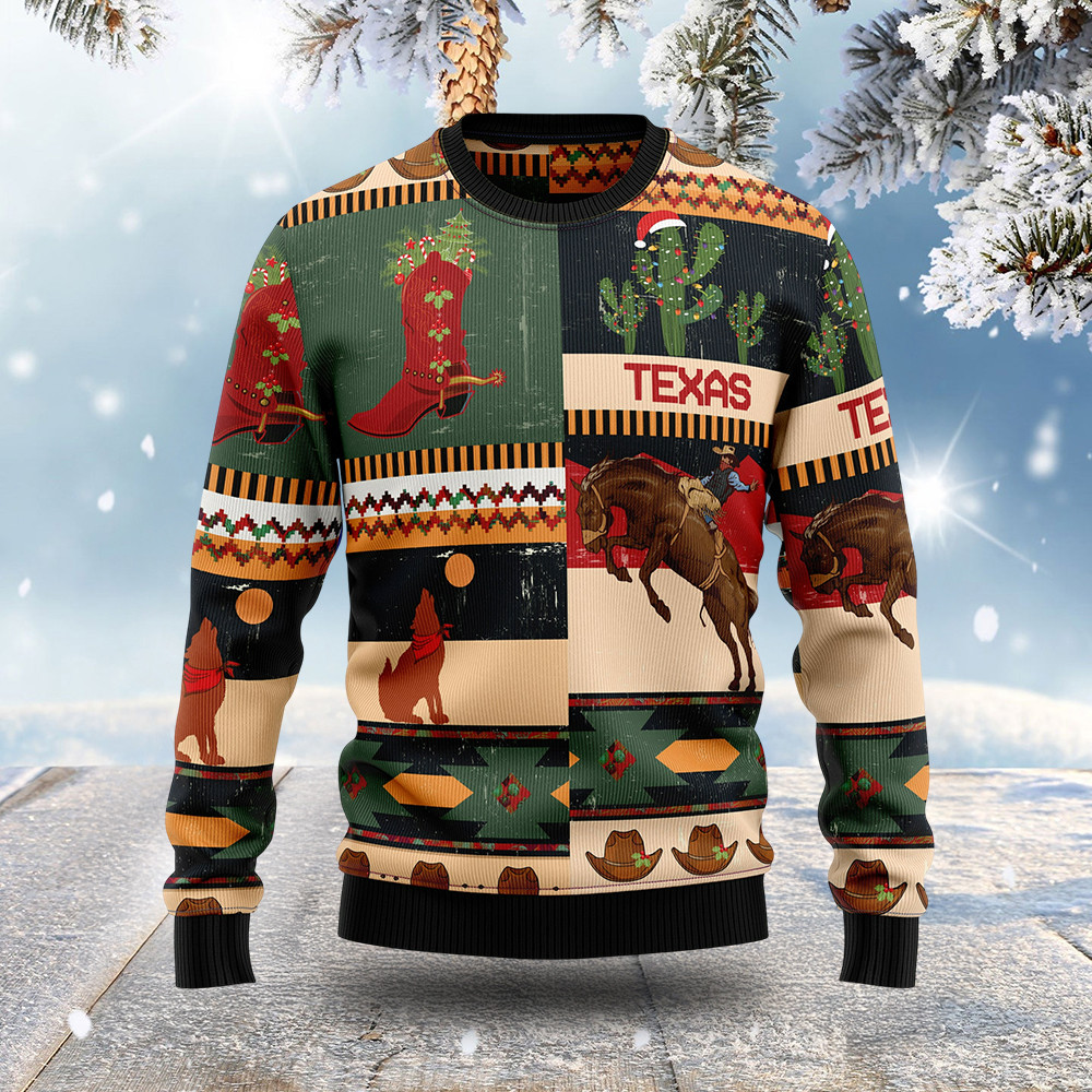 Texas Ugly Christmas Sweatshirt Cute Xmas Clothing Christmas Gift For Son
