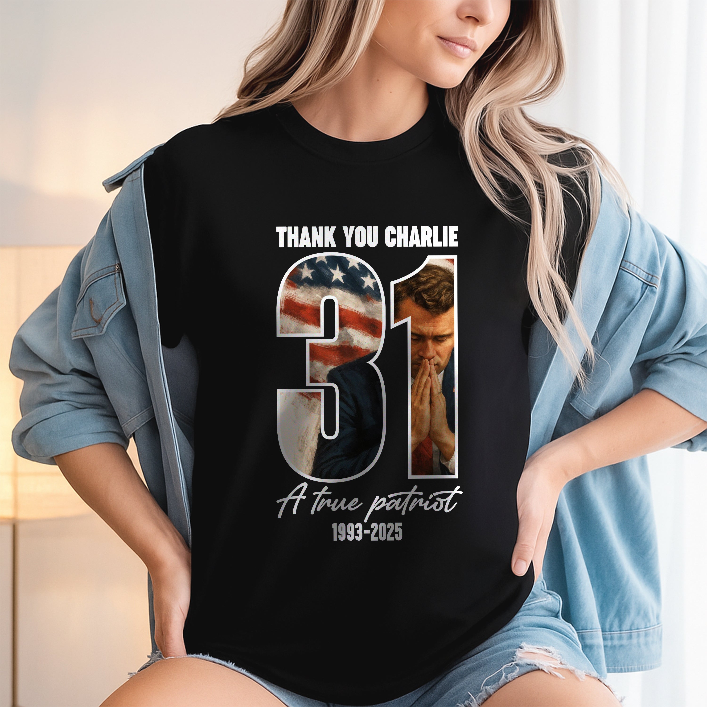 Thank You Charlie Kirk A True Patriot Dark Shirt Gift for Free Speech Supporters