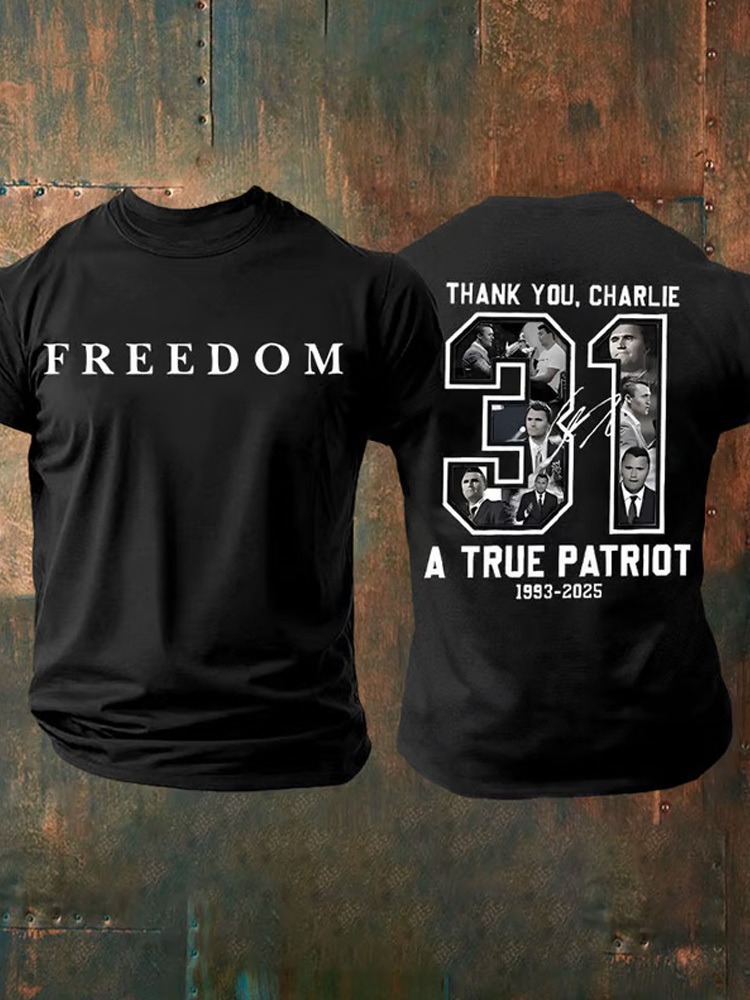 Thank You Charlie Kirk T-Shirt Freedom 31 A True Patriot 1993 2025 Charlie Kirk Shirt Thank You Charlie Kirk T-Shirt Freedom 31 A True Patriot 1993 2025 Charlie Kirk Shirt
