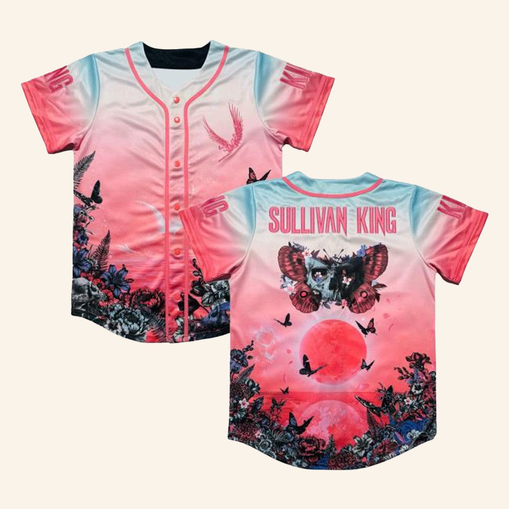 Thank You For Raging Apparel Merch Sullivan King 2025 Celestial Sunrise Baseball Jersey Thank You For Raging Apparel Merch Sullivan King 2025 Celestial Sunrise Baseball Jersey