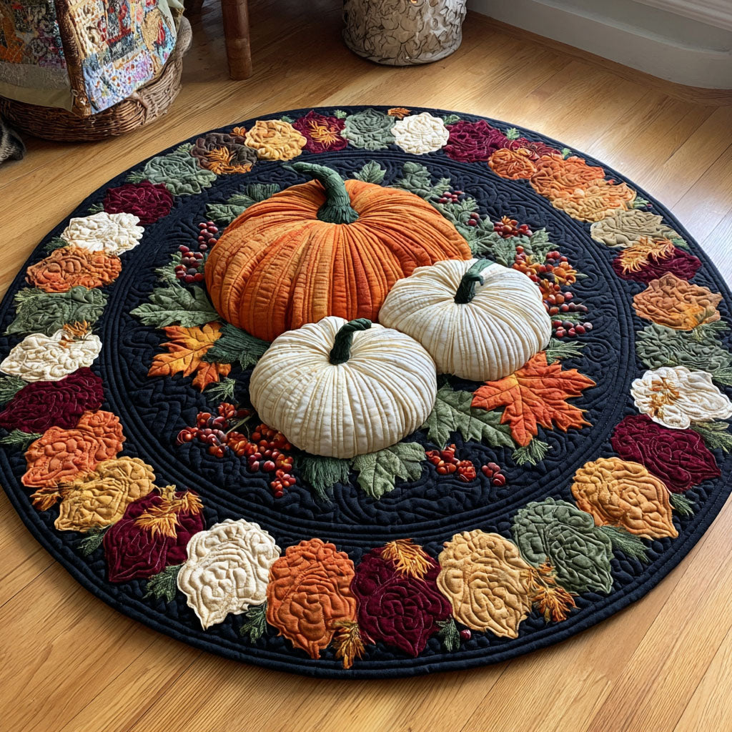 Thankful Hearts Quilted Round Mat Entryway Decor Farming Gifts For Him