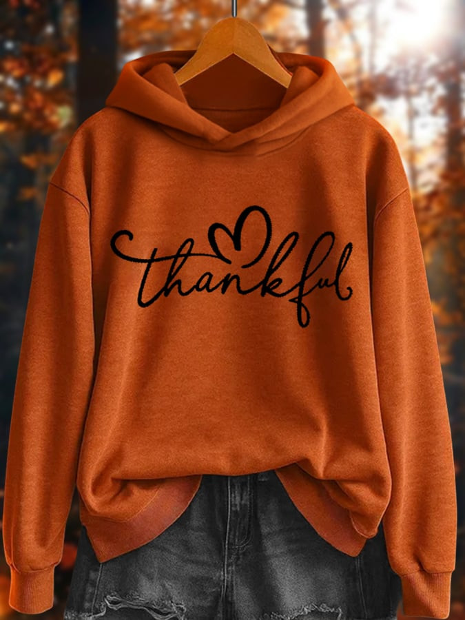 Thankful Hoodie Rustic Autumn Apparel Best Thanksgiving Gift Ideas