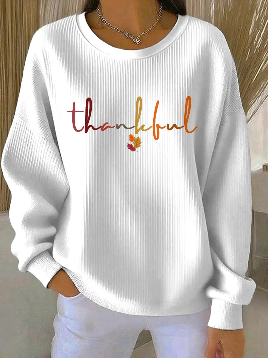 Thankful Sweatshirt Happy Thanksgiving Holiday Clothes Best Thanksgiving Gift For Friends