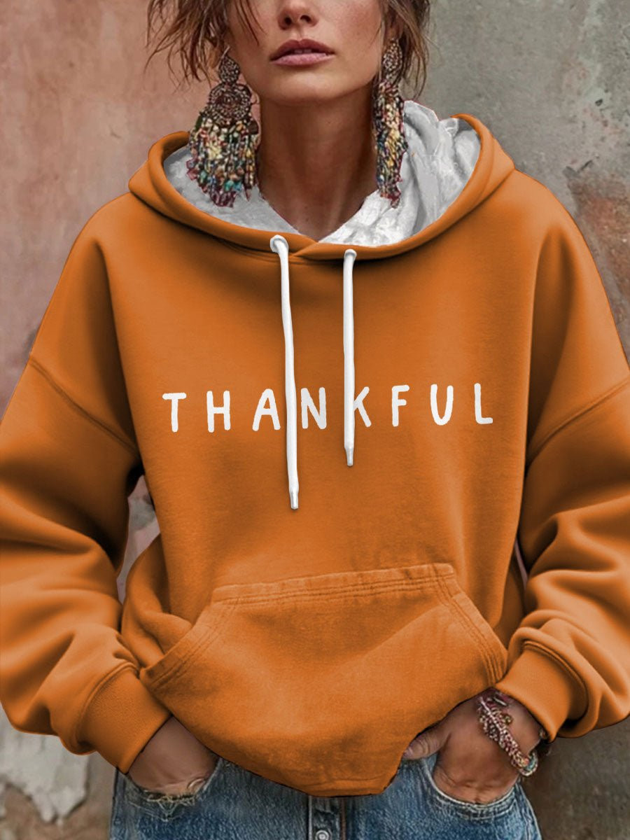 Thankful Thanksgiving Hoodie Thanksgiving Clothing Presents For Autumn Lovers