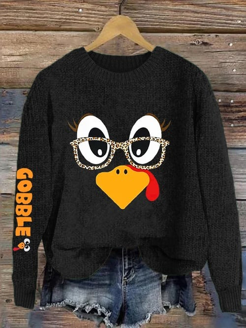 Thanksgiving Day Cute Turkey Fall Sweater Thanksgiving Clothing Presents For Christians