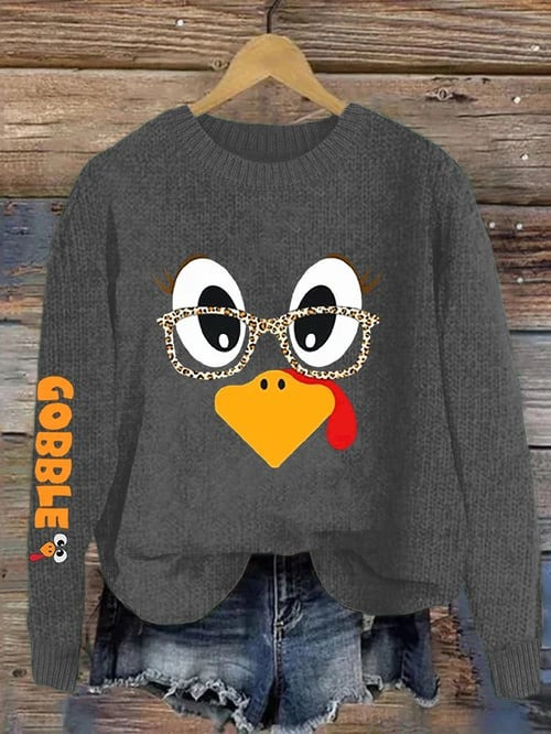 Thanksgiving Day Cute Turkey Fall Sweater Thanksgiving Clothing Presents For Christians