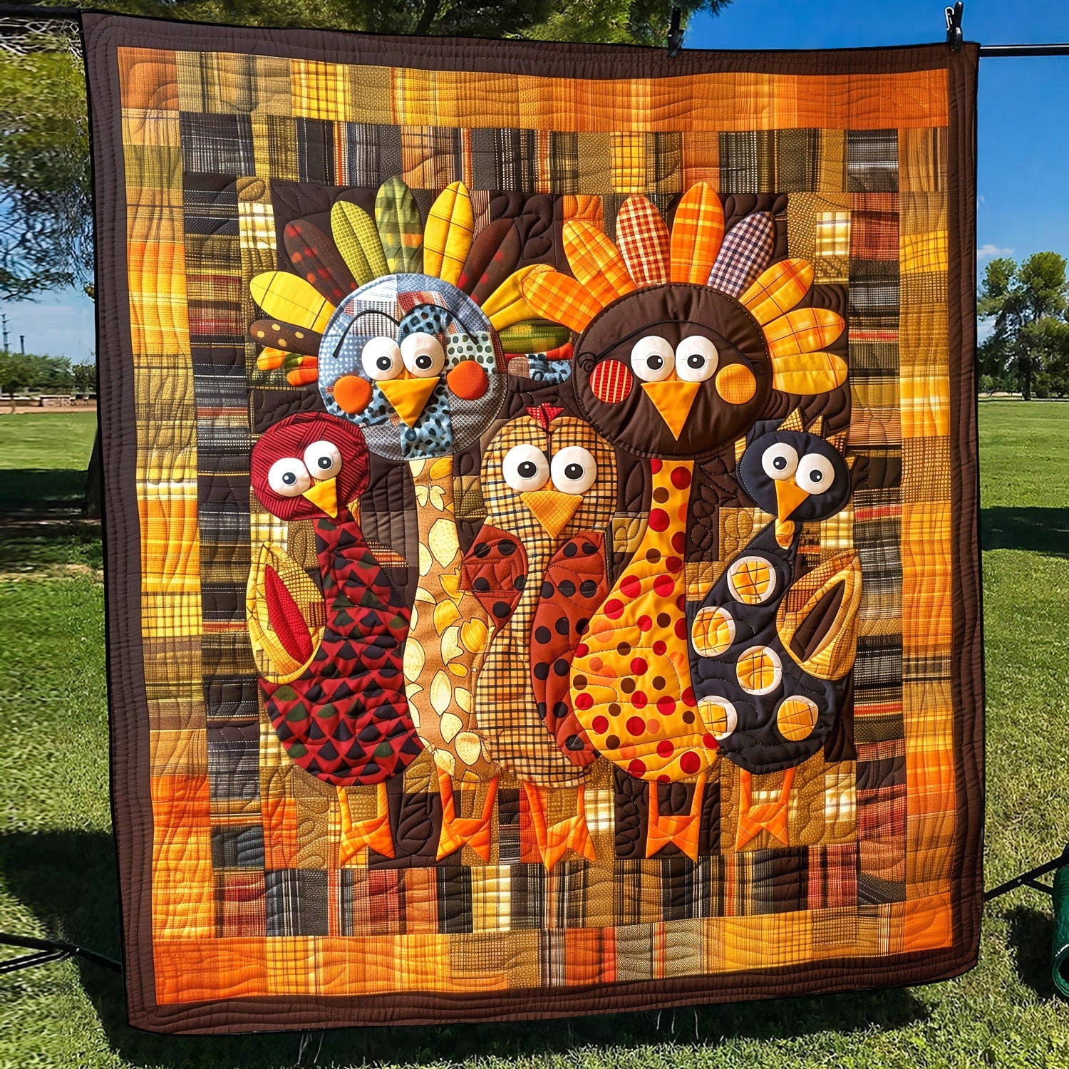 Thanksgiving Family Quilted Blanket Fun Fall Gift Ideas