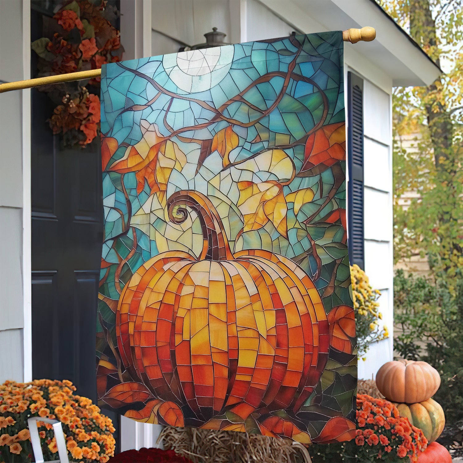 Thanksgiving Flag Autumn Pumpkin Thankful Season Outdoor Decor Yard Decor Thankful Lover Gift