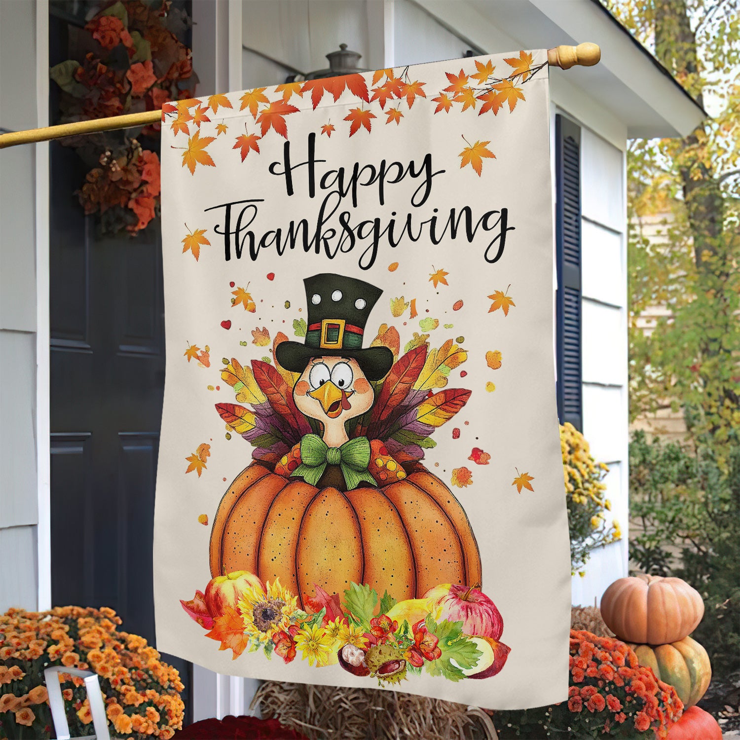 Thanksgiving Garden Flag Happy Thanksgiving Season Home Decor Gift For Thankful Lovers