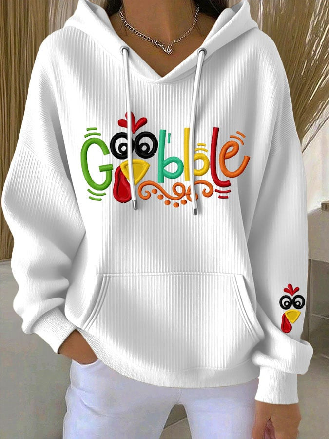 Thanksgiving Gobble Turkey Hoodie Thanksgiving Wear Merch Gifts For Family