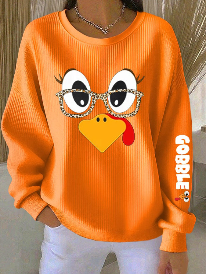 Thanksgiving Gobble Turkey Sweatshirt Thanksgiving Wear Merch Ideal Gifts For Her