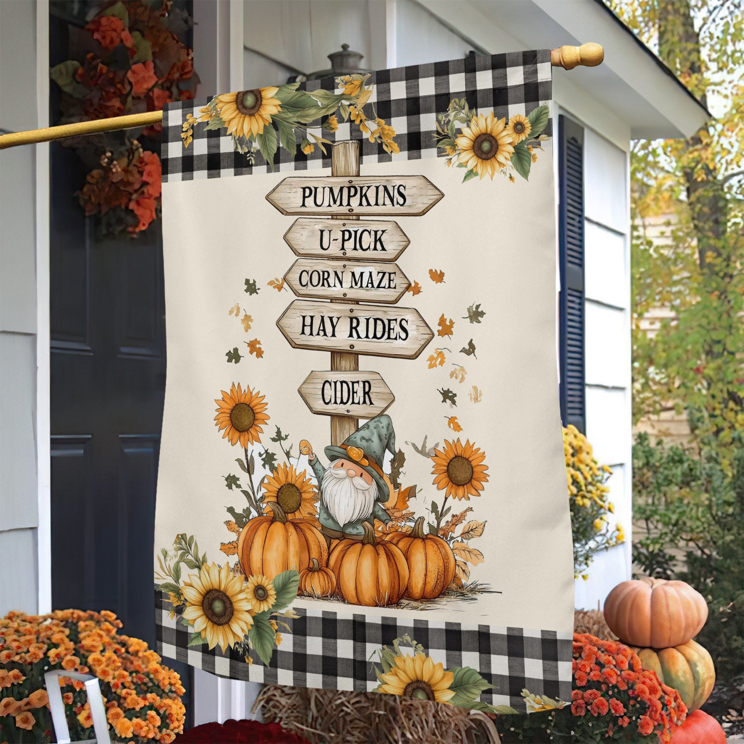 Thanksgiving House Flag Welcome To Our Fall Festival Thankful Season Home Decor Gift Ideas