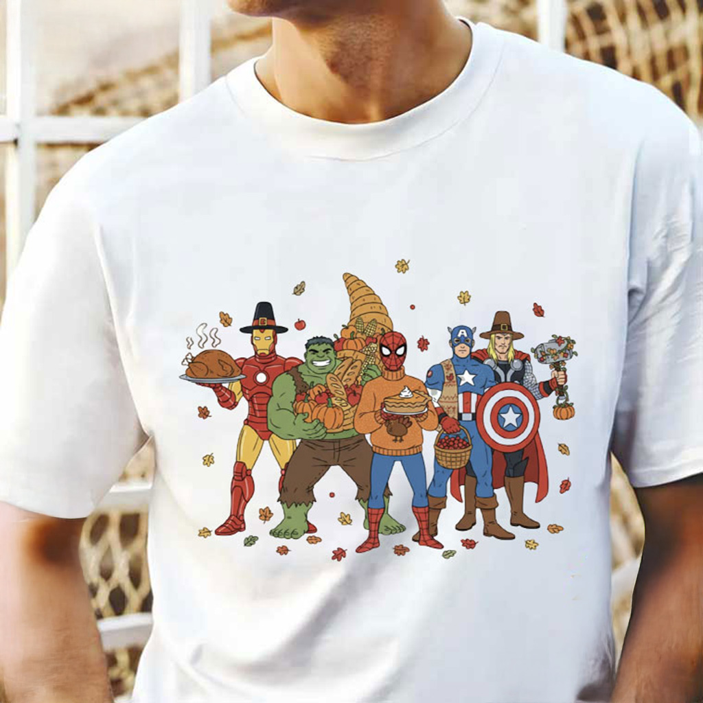 Thanksgiving Superhero Shirt Funny Marvel Fall T-Shirt Best Gifts For Son Thanksgiving Superhero Shirt Funny Marvel Fall T-Shirt Best Gifts For Son