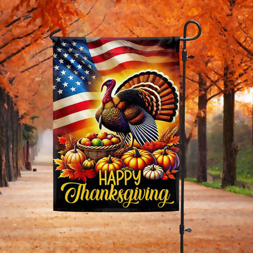 Thanksgiving Turkey American Flag Gift For Friends and Family on Thanksgiving Day