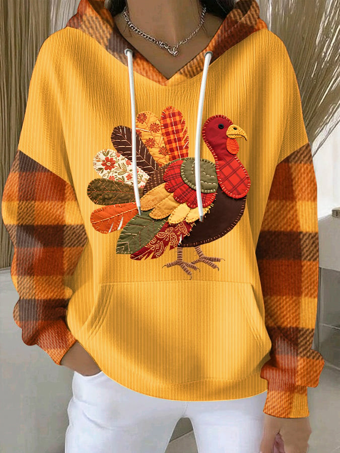 Thanksgiving Turkey Hoodie Funny Turkey Thanksgiving Cartoon Apparel Gift Ideas