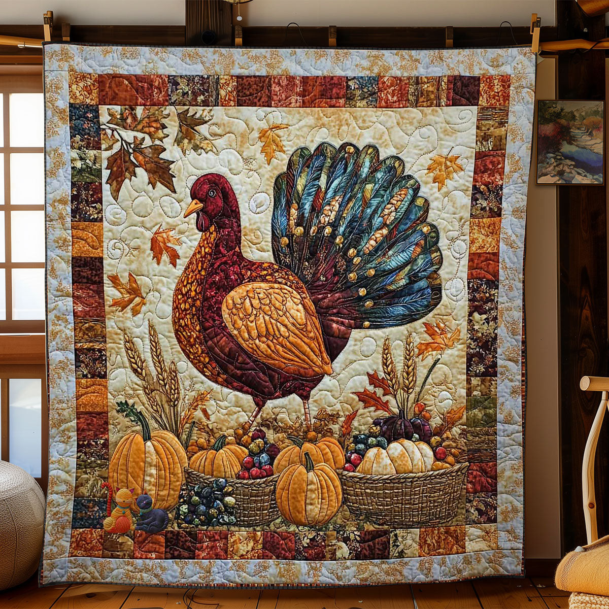 Thanksgiving Turkey Joy Christmas Throws Festive Great Gifts For Dad