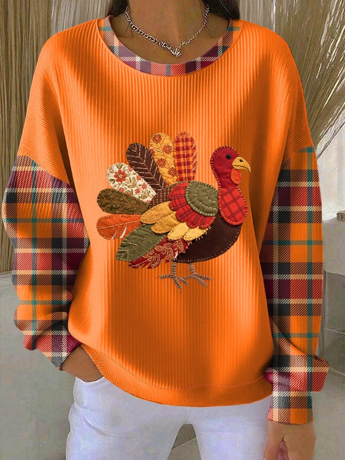 Thanksgiving Turkey Sweatshirt Turkey Pattern Merch Best Gifts For Her