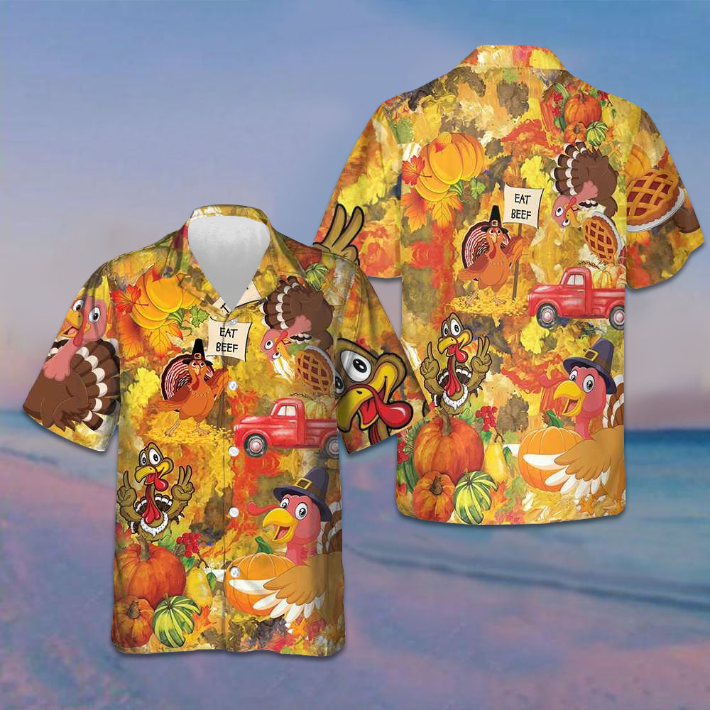 Thanksgiving Turkey Wishbone Hawaiian Shirt Fall Leaves Gobble Shirt Gifts For Thanksgiving Thanksgiving Turkey Wishbone Hawaiian Shirt Fall Leaves Gobble Shirt Gifts For Thanksgiving