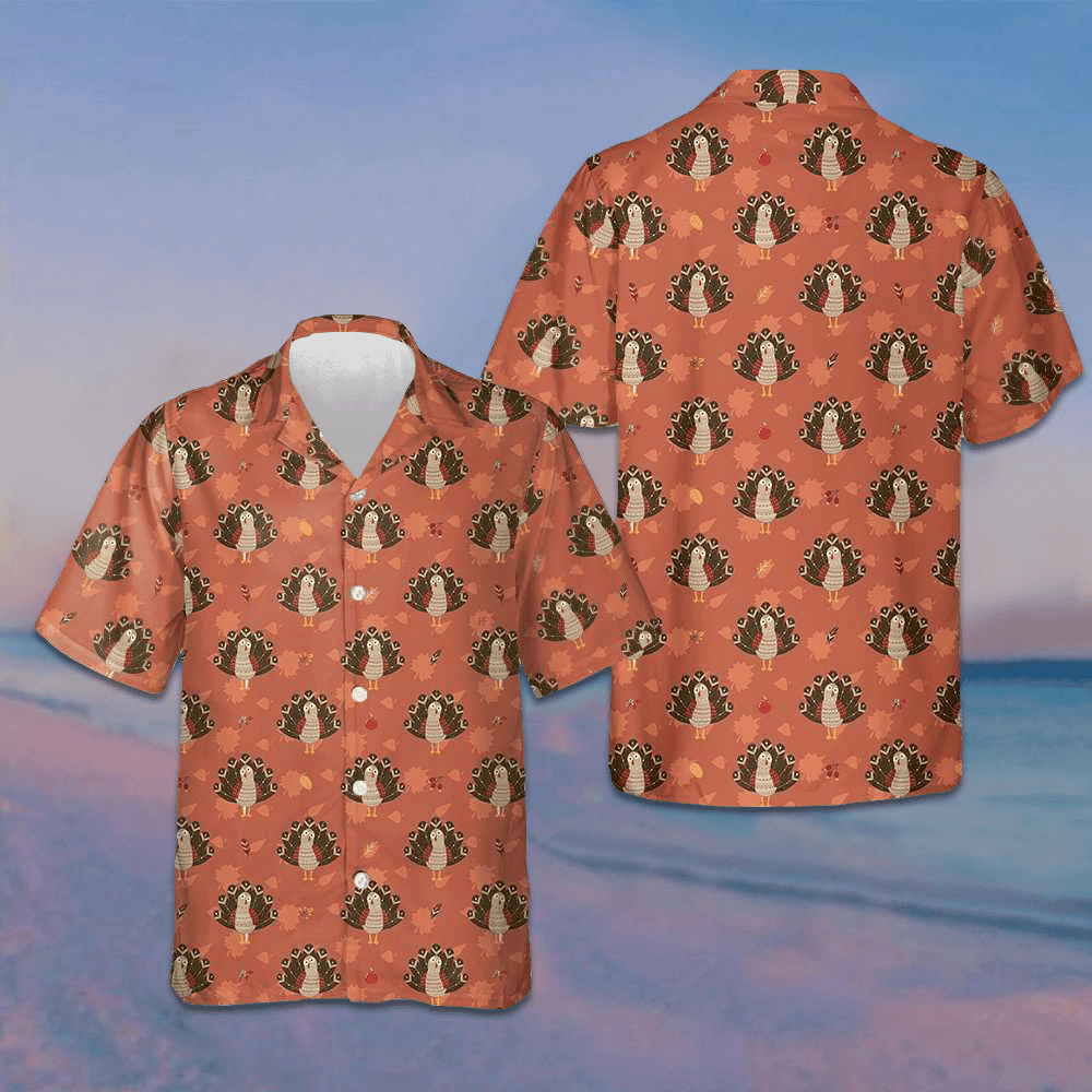 Thanksgiving Turkeys Hawaiian Shirt Funny Button Up Shirt Gifts For Thanksgiving Day