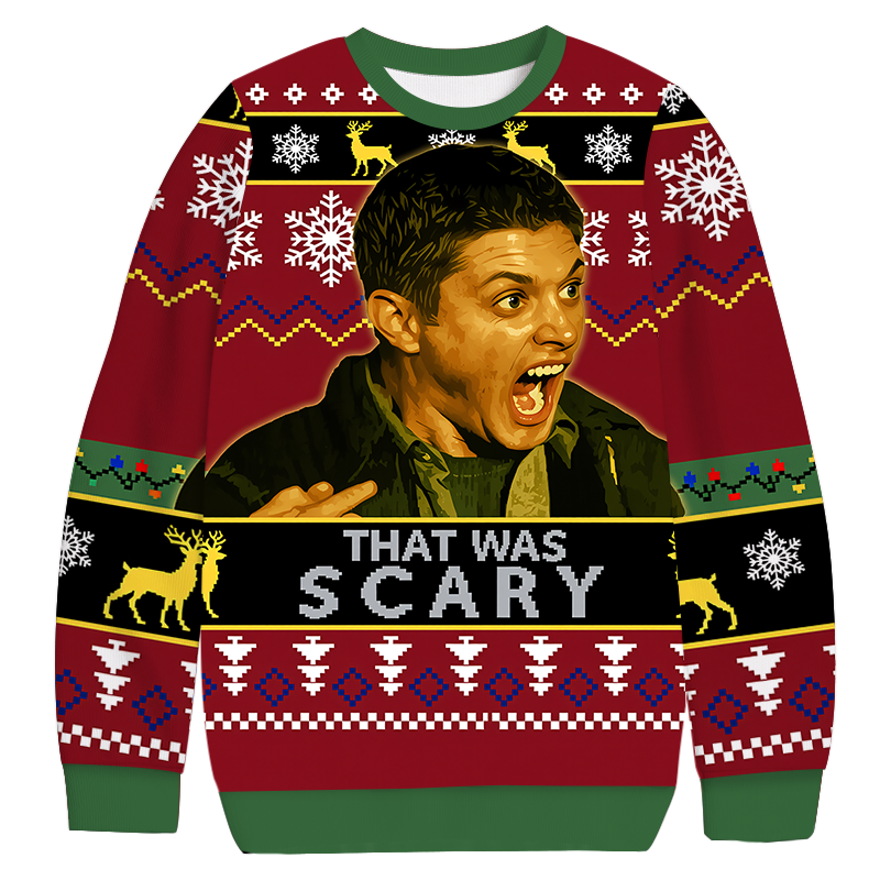 That Was Scary Christmas Ugly Sweatshirt Holiday Joke Gift Idea