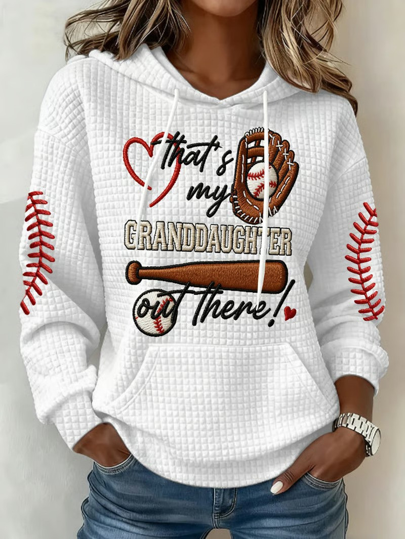 Thats My Granddaughter Out There Baseball Hoodie Fan Gear Proud Grandma Shirt Best Gift For Family