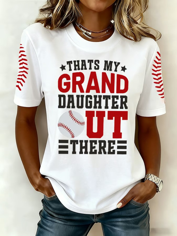 Thats My Granddaughter Out There Baseball Shirt Fan Gear Grandma Gift Baseball Lover Best Gift For Family