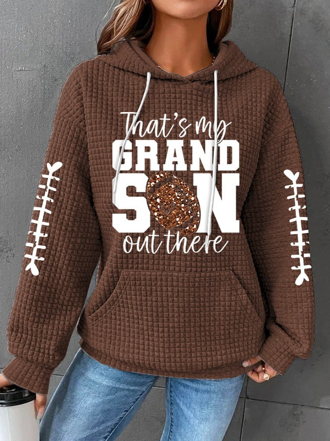 That's My Grandson Out There Hoodie Football Game Day Hoodie Present For Her