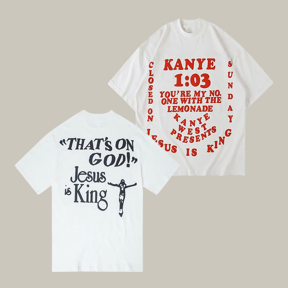 That's On God Jesus King Kanye West T-Shirt Kanye West World Tour Merch Fan Gift For Husband