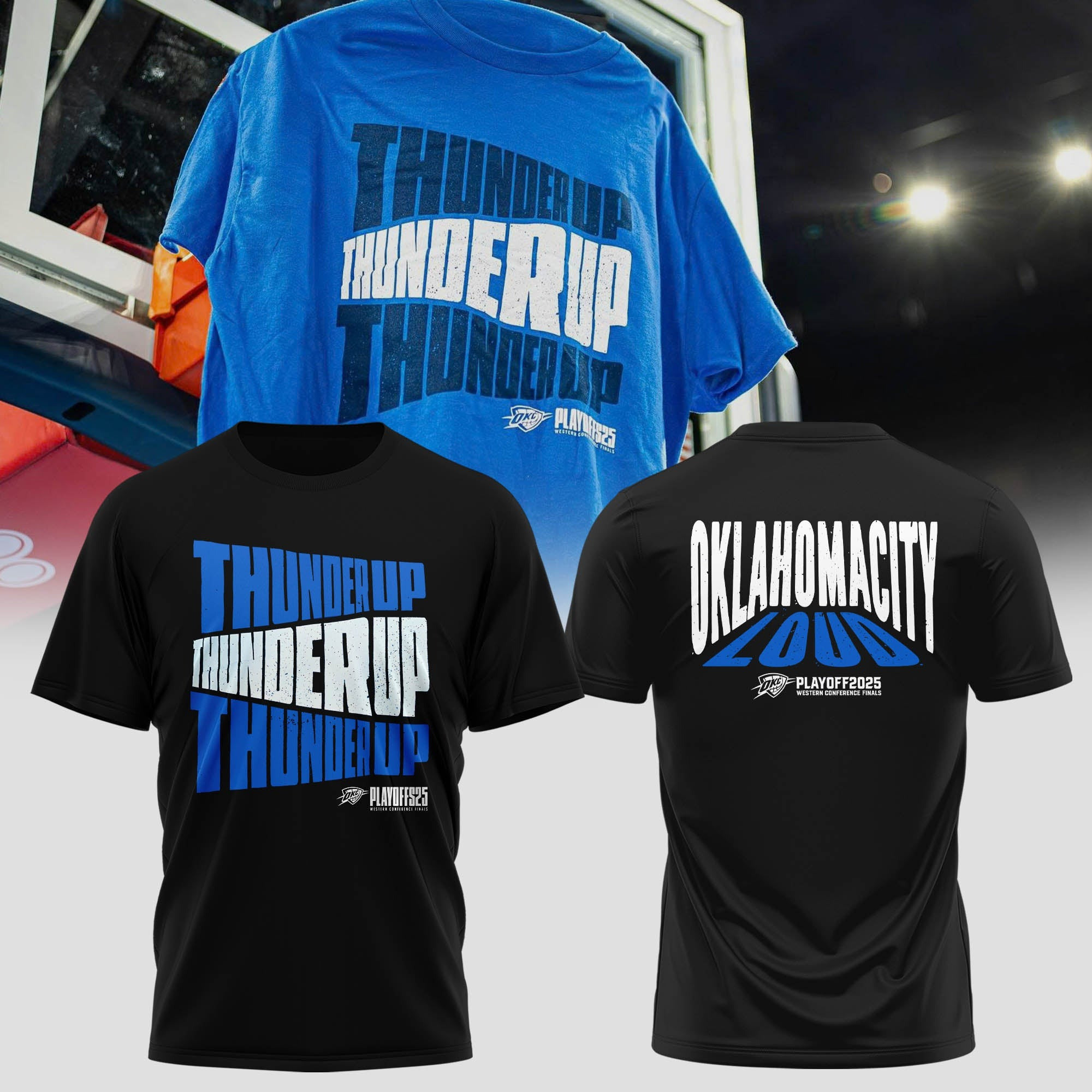The 2025 Oklahoma City Thunder Play Off T-Shirt Great Gifts For Basketball Fans