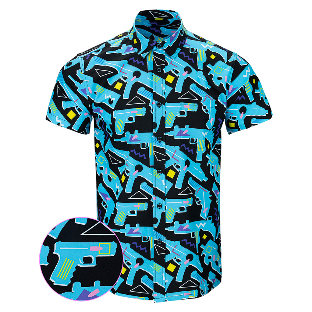 The 80 Black Button Down Shirt Gun Print Hawaiian Shirt Best Gifts For Gun Lovers The 80 Black Button Down Shirt Gun Print Hawaiian Shirt Best Gifts For Gun Lovers