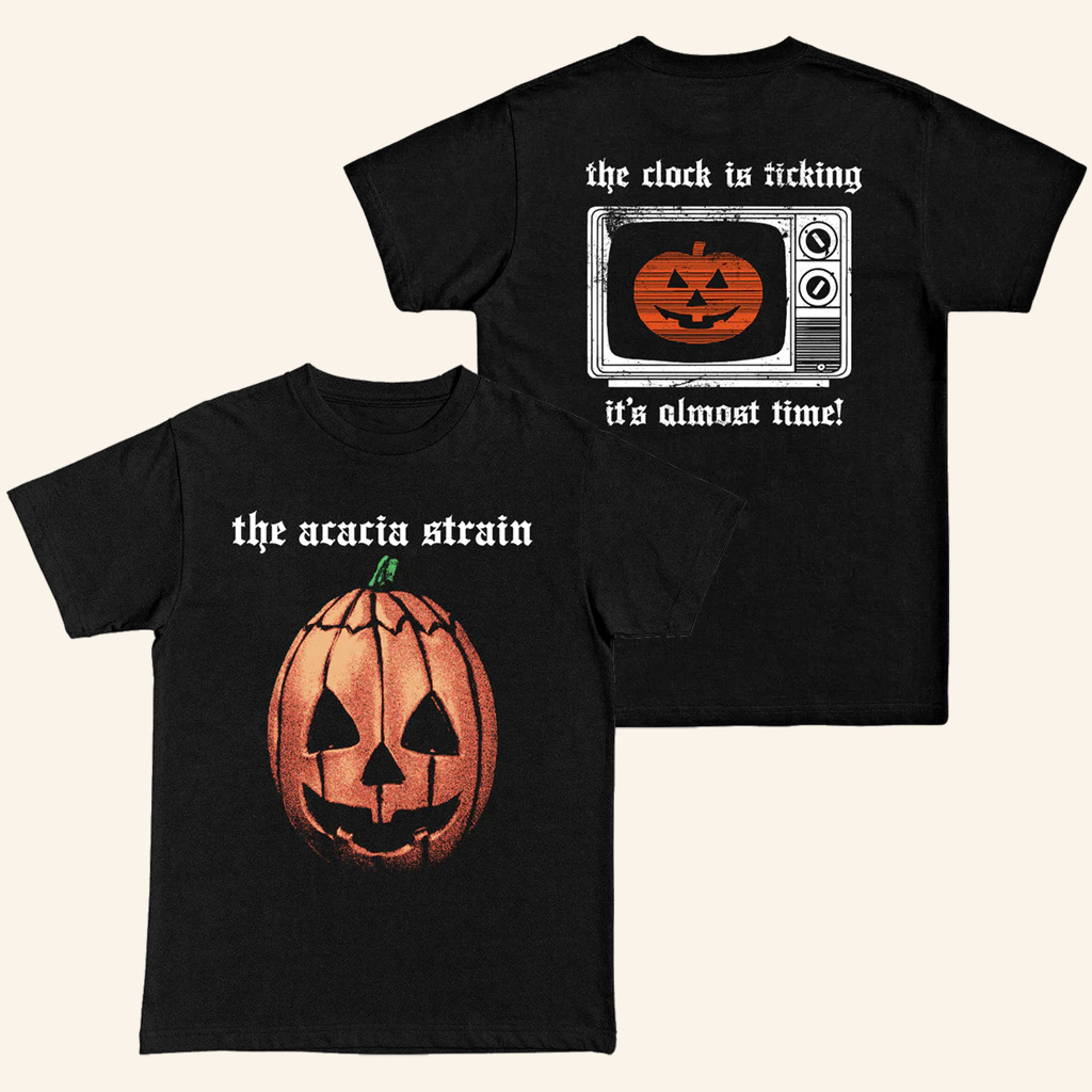The Acacia Strain Merch 2025 Halloween Pumpkin Mask Shirt Gifts For Boyfriend