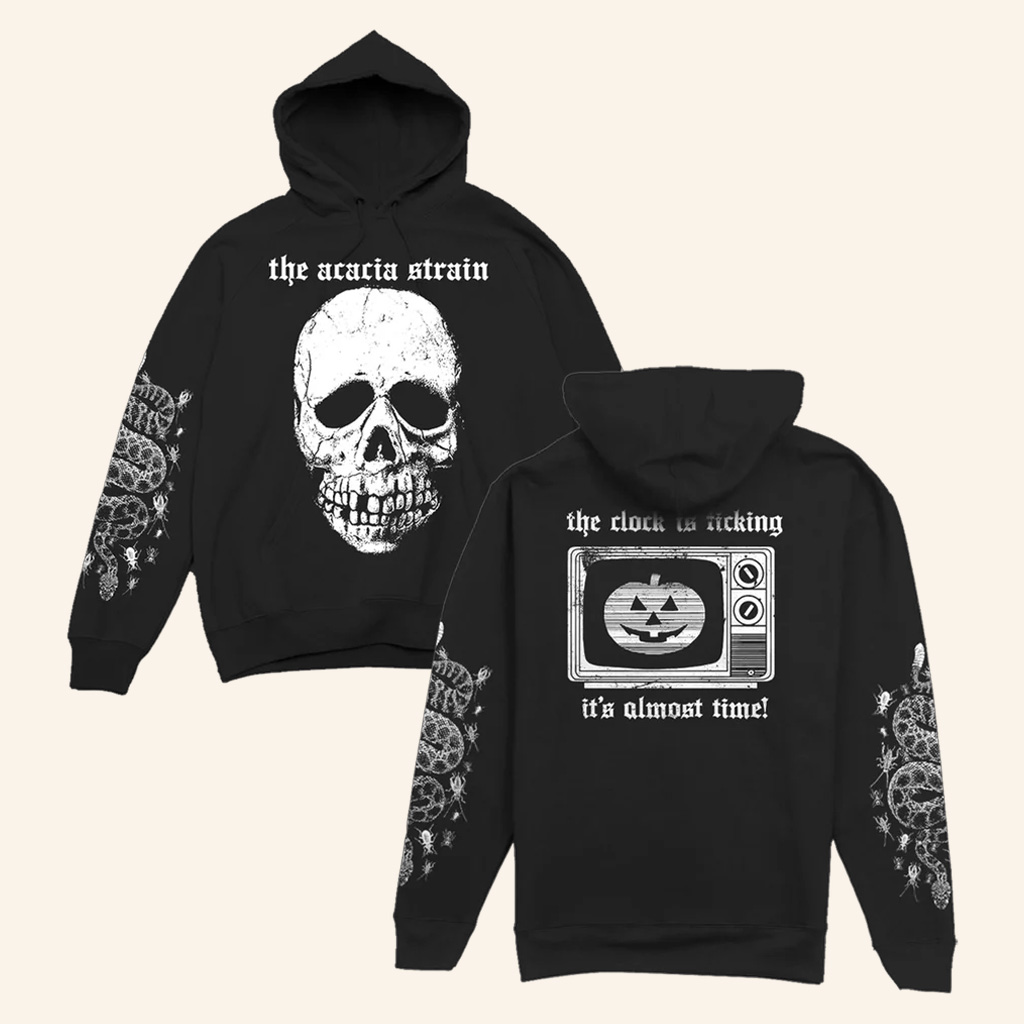 The Acacia Strain Merch 2025 Halloween Skull Mask Hoodie Best Gifts For Brother
